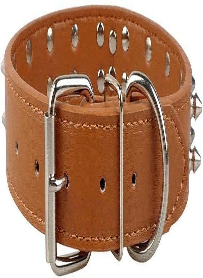 KittuPet طوق KittuPet المرصع بالمسامير للكلاب من الجنسين، طوق قطط من الجلد الصناعي مزين بمسامير على شكل فطر، مشبك معدني قابل للتعديل، طوق تدريب متين للحيوانات الأليفة من السلالات الكبيرة، مقاس كبير - Image 5